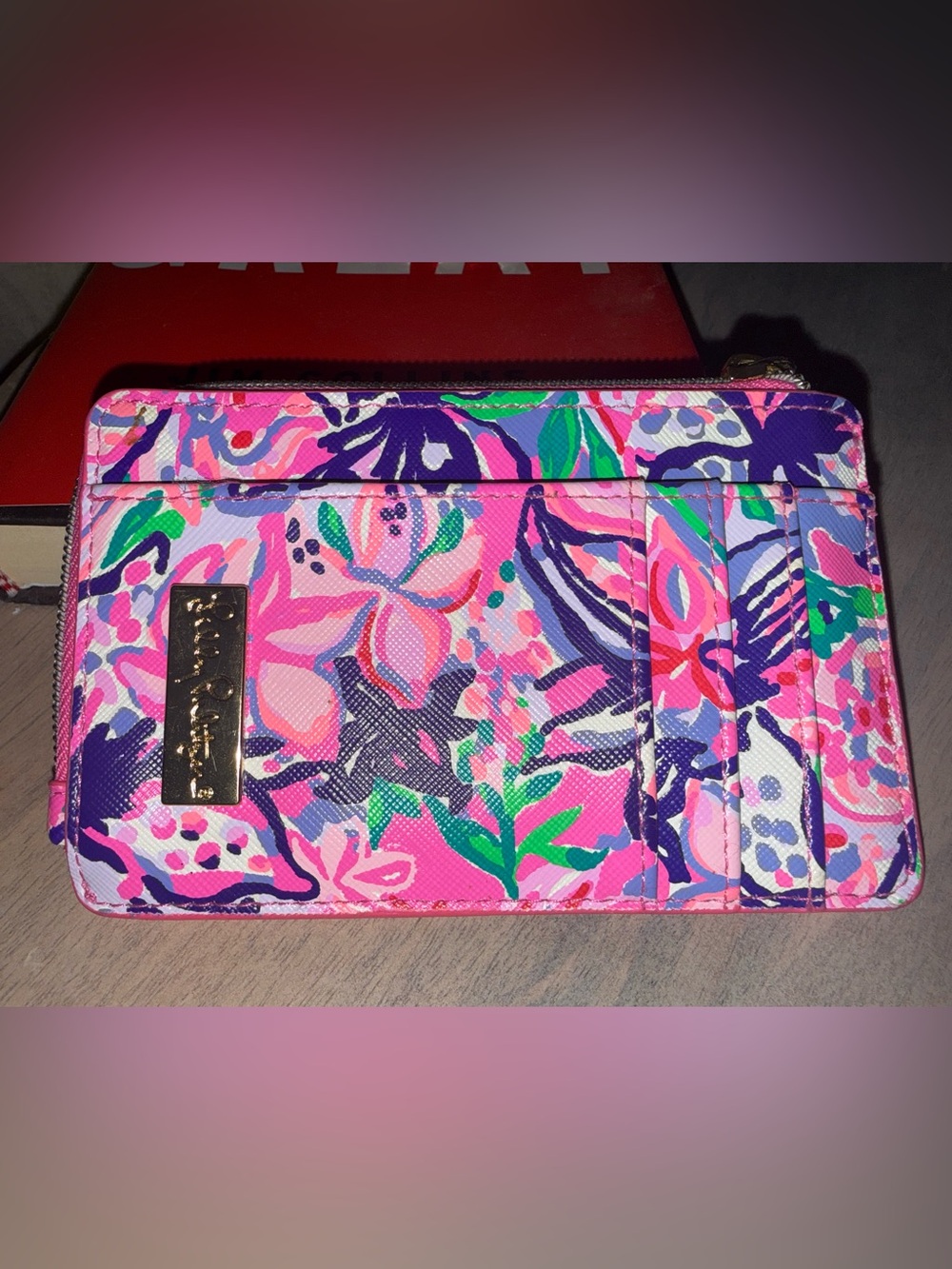 Lilly Pulitzer Pink Multi Floral Cardholder Wallet